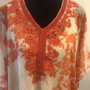 Chico’s Beautiful embroidered Poncho